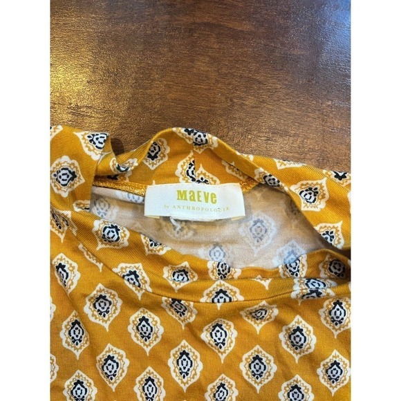 Anthropologie Maeve Palais Mock Neck Swing Soft Stretch Jersey Dress READ - Picture 6 of 7